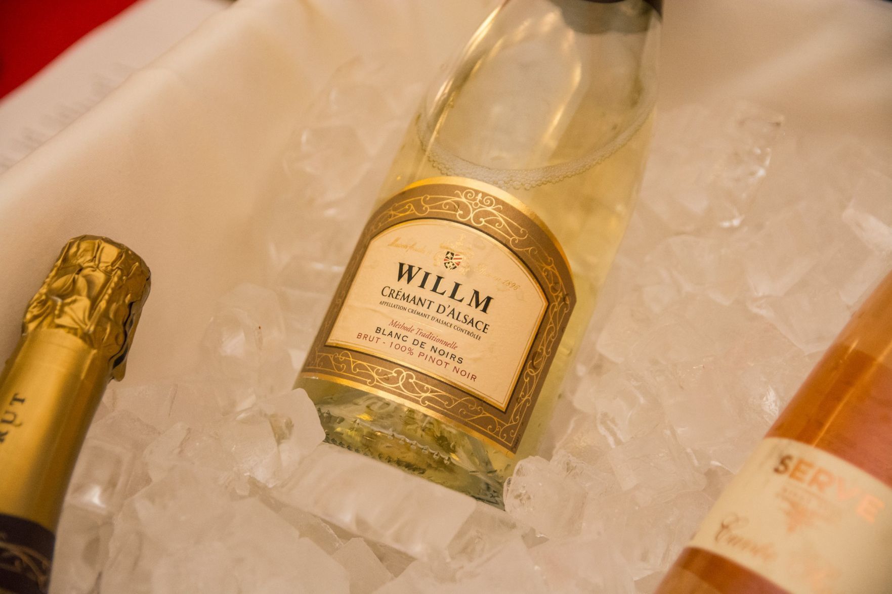 Sample of wine selection at the event